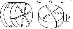 Abbott Workholding Products - 12" & Up Chuck Capacity, Northfield Attachment, Round Soft Lathe Chuck Jaw - 3 Jaws, Aluminum, 11.92" Wide x 3" High - Eagle Tool & Supply
