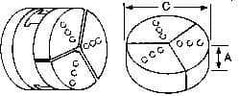 Abbott Workholding Products - 8" & Up Chuck Capacity, Microcentric Attachment, Round Soft Lathe Chuck Jaw - 3 Jaws, Aluminum, 7.92" Wide x 2" High - Eagle Tool & Supply