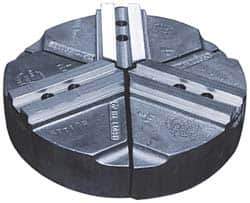 Abbott Workholding Products - 12" & Up Chuck Capacity, 1.5mm x 60° Serrated Attachment, Round Soft Lathe Chuck Jaw - 3 Jaws, Cast Iron, 1.1811" Btw Mount Hole Ctrs, 12" Wide x 4" High, 0.7087" Groove, 0.5512" & 14mm Fastener - Eagle Tool & Supply