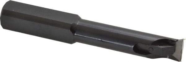 Made in USA - 0.7" Min Bore Diam, 4-1/2" OAL, 3/4" Shank Diam, Indexable Boring Bar - 2-1/2" Max Bore Depth, TPG 320 Insert, Clamp Holding Method - Eagle Tool & Supply