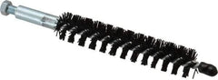 Schaefer Brush - 4" Brush Length, 3/4" Diam, Nylon Single Stem, Single Spiral Condenser Tube Brush - 6-1/4" Long, Nylon, 1/4-28 Male Connection - Eagle Tool & Supply