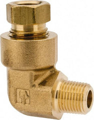 Parker - 5/16" OD, Brass Male Elbow - 1,800 Max Working psi, 9/16" Hex, Comp x MNPT Ends - Eagle Tool & Supply