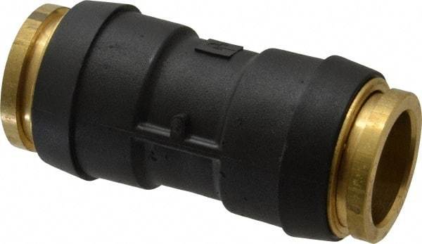 Parker - 3/4" Tube OD, Composite Push-to-Connect Tube Union - Tube to Tube Connection, 250 Max psi, Buna-N O-Ring, -40 to 200°F Working Temp - Eagle Tool & Supply