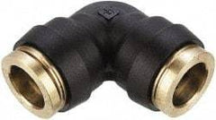 Parker - 3/8" Tube OD, Composite Push-to-Connect Tube Union Elbow - Tube to Tube Connection, 250 Max psi, Buna-N O-Ring, -40 to 200°F Working Temp - Eagle Tool & Supply