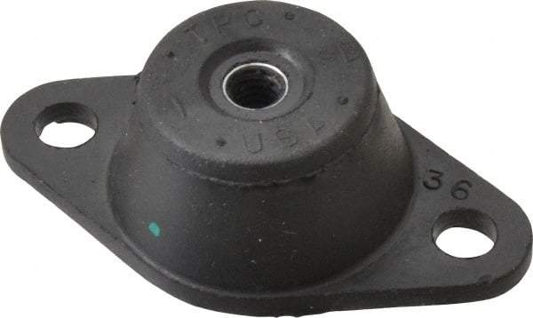 Tech Products - 5/16-18 Bolt Thread, 3-1/8" Long x 1-3/4" Wide x 1" High Standard Deflection Stud Mount Leveling Pad & Mount - 120 Max Lb Capacity, 1-1/4" Base Diam - Eagle Tool & Supply