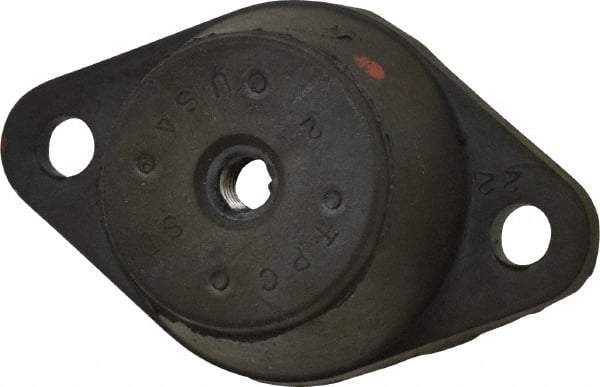 Tech Products - 3/8-16 Bolt Thread, 3-7/8" Long x 2-3/8" Wide x 1-1/4" High Standard Deflection Stud Mount Leveling Pad & Mount - 240 Max Lb Capacity, 1-3/4" Base Diam - Eagle Tool & Supply