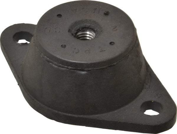 Tech Products - 3/8-16 Bolt Thread, 3-7/8" Long x 2-3/8" Wide x 1-1/4" High Standard Deflection Stud Mount Leveling Pad & Mount - 550 Max Lb Capacity, 1-3/4" Base Diam - Eagle Tool & Supply