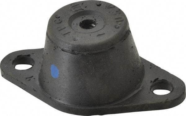 Tech Products - 5/16-18 Bolt Thread, 3-1/8" Long x 1-3/4" Wide x 1-1/4" High Double Deflection Stud Mount Leveling Pad & Mount - 35 Max Lb Capacity, 1-1/4" Base Diam - Eagle Tool & Supply