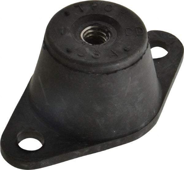 Tech Products - 5/16-18 Bolt Thread, 3-1/8" Long x 1-3/4" Wide x 1-1/4" High Double Deflection Stud Mount Leveling Pad & Mount - 45 Max Lb Capacity, 1-1/4" Base Diam - Eagle Tool & Supply