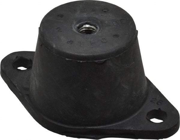 Tech Products - 3/8-16 Bolt Thread, 3-7/8" Long x 2-3/8" Wide x 1-3/4" High Double Deflection Stud Mount Leveling Pad & Mount - 170 Max Lb Capacity, 1-3/4" Base Diam - Eagle Tool & Supply
