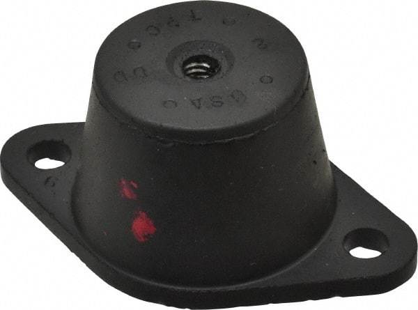 Tech Products - 3/8-16 Bolt Thread, 3-7/8" Long x 2-3/8" Wide x 1-3/4" High Double Deflection Stud Mount Leveling Pad & Mount - 240 Max Lb Capacity, 1-3/4" Base Diam - Eagle Tool & Supply