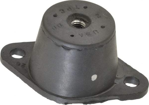 Tech Products - 3/8-16 Bolt Thread, 3-7/8" Long x 2-3/8" Wide x 1-3/4" High Double Deflection Stud Mount Leveling Pad & Mount - 550 Max Lb Capacity, 1-3/4" Base Diam - Eagle Tool & Supply