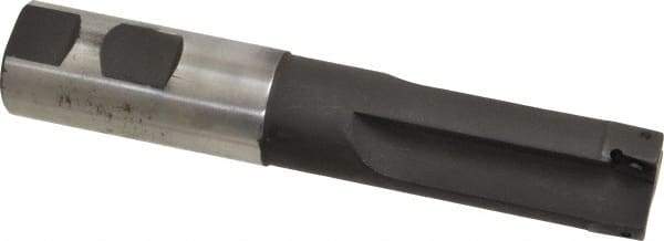 Cutting Tool Technologies - 1" Cut Diam, 0.38" Max Depth of Cut, 1" Shank Diam, 5.51" OAL, Indexable Square Shoulder End Mill - APKT 1003... Inserts, Weldon Shank, 90° Lead Angle - Eagle Tool & Supply