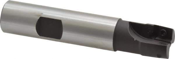 Cutting Tool Technologies - 5/8" Cut Diam, 0.38" Max Depth of Cut, 5/8" Shank Diam, 3-1/4" OAL, Indexable Square Shoulder End Mill - APKT 1003... Inserts, Weldon Shank, 90° Lead Angle - Eagle Tool & Supply