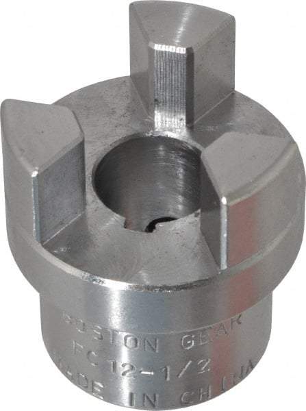 Boston Gear - 1/2" Max Bore Diam, FC12 Coupling Size, Flexible Half Coupling - 1-1/4" OD, 2.32" OAL, Steel - Eagle Tool & Supply