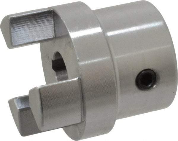 Boston Gear - 1/2" Max Bore Diam, FC15 Coupling Size, Flexible Half Coupling - 1-1/2" OD, 2.76" OAL, Steel - Eagle Tool & Supply