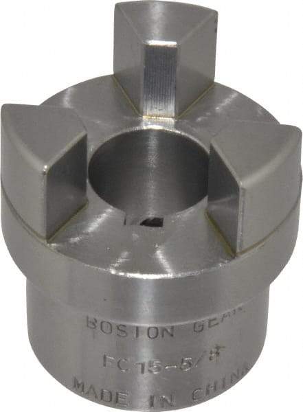 Boston Gear - 5/8" Max Bore Diam, FC15 Coupling Size, Flexible Half Coupling - 1-1/2" OD, 2.76" OAL, Steel - Eagle Tool & Supply