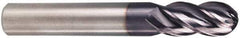 M.A. Ford - 1" Diam, 1-1/2" LOC, 4 Flute Solid Carbide Ball End Mill - ALtima Finish, Single End, 4" OAL, 1" Shank Diam, Spiral Flute - Eagle Tool & Supply