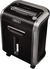 FELLOWES - 5/32 x 1-1/2" Strip, Cross Cut Manual Shredder - 10-7/16" Long x 15-3/8" Wide x 21" High, Level 4 Security, 6 Gal Wastebasket - Eagle Tool & Supply