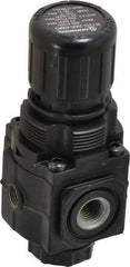 Norgren - 1/4 NPT Port, 70 CFM, Zinc Compact Regulator - 5 to 150 psi Range, 300 Max psi Supply Pressure, 1/8" Gauge Port Thread, 1.98" Wide x 4.19" High - Eagle Tool & Supply