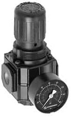 Norgren - 3/8 NPT, 300 Max Supply Pressure, Zinc Intermediate Regulator, Pressure Gauge Not Included - Eagle Tool & Supply