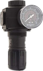 Norgren - 1/2 NPT Port, 220 CFM, Zinc Standard Regulator - 5 to 150 psi Range, 300 Max psi Supply Pressure, 1/4" Gauge Port Thread, 3.15" Wide x 6.67" High - Eagle Tool & Supply