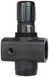 Norgren - 1-1/2 NPT Port, 440 CFM, Aluminum Heavy-Duty Regulator - 5 to 125 psi Range, 300 Max psi Supply Pressure, 1/4" Gauge Port Thread, 4-1/4" Wide x 7.09" High - Eagle Tool & Supply