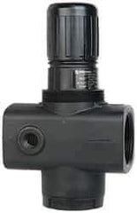 Norgren - 1-1/2 NPT Port, 440 CFM, Aluminum Heavy-Duty Regulator - 5 to 125 psi Range, 300 Max psi Supply Pressure, 1/4" Gauge Port Thread, 4-1/4" Wide x 7.09" High - Eagle Tool & Supply