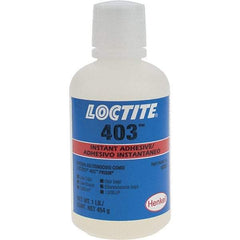 Loctite - 1 Lb Bottle Clear Instant Adhesive - Series 403, 24 hr Full Cure Time - Eagle Tool & Supply