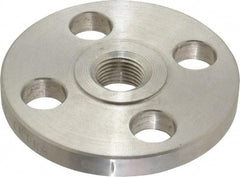 Value Collection - 1/2" Pipe, 3-1/2" OD, Stainless Steel, Threaded Pipe Flange - 2-3/8" Across Bolt Hole Centers, 5/8" Bolt Hole, 150 psi, Grades 304 & 304L - Eagle Tool & Supply