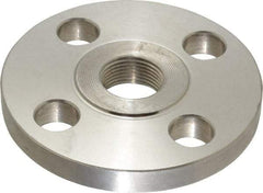 Value Collection - 3/4" Pipe, 3-7/8" OD, Stainless Steel, Threaded Pipe Flange - 2-3/4" Across Bolt Hole Centers, 5/8" Bolt Hole, 150 psi, Grades 304 & 304L - Eagle Tool & Supply