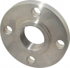 Value Collection - 1-1/2" Pipe, 5" OD, Stainless Steel, Threaded Pipe Flange - 3-7/8" Across Bolt Hole Centers, 5/8" Bolt Hole, 150 psi, Grades 304 & 304L - Eagle Tool & Supply