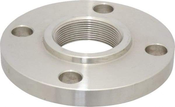 Value Collection - 2" Pipe, 6" OD, Stainless Steel, Threaded Pipe Flange - 4-3/4" Across Bolt Hole Centers, 3/4" Bolt Hole, 150 psi, Grades 304 & 304L - Eagle Tool & Supply