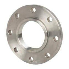 Value Collection - 4" Pipe, 9" OD, Stainless Steel, Threaded Pipe Flange - 7-1/2" Across Bolt Hole Centers, 3/4" Bolt Hole, 150 psi, Grades 304 & 304L - Eagle Tool & Supply