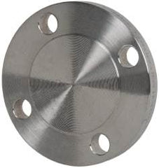 Merit Brass - 2" Pipe, 6" OD, Stainless Steel, Blind Pipe Flange - 4-3/4" Across Bolt Hole Centers, 3/4" Bolt Hole, 150 psi, Grades 304 & 304L - Eagle Tool & Supply