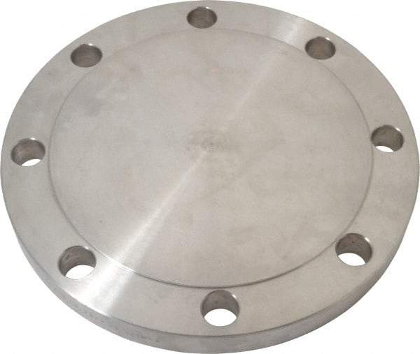 Value Collection - 6" Pipe, 11" OD, Stainless Steel, Blind Pipe Flange - 9-1/2" Across Bolt Hole Centers, 7/8" Bolt Hole, 150 psi, Grades 304 & 304L - Eagle Tool & Supply