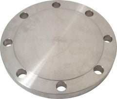 Value Collection - 6" Pipe, 11" OD, Stainless Steel, Blind Pipe Flange - 9-1/2" Across Bolt Hole Centers, 7/8" Bolt Hole, 150 psi, Grades 304 & 304L - Eagle Tool & Supply
