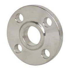 Merit Brass - 1" Pipe, 4-1/4" OD, Stainless Steel, Slip On Pipe Flange - 3-1/8" Across Bolt Hole Centers, 5/8" Bolt Hole, 150 psi, Grades 304 & 304L - Eagle Tool & Supply