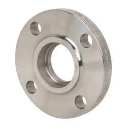Merit Brass - 2" Pipe, 6" OD, Stainless Steel, Socket Weld Pipe Flange - 4-3/4" Across Bolt Hole Centers, 3/4" Bolt Hole, 150 psi, Grades 304 & 304L - Eagle Tool & Supply