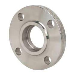 Merit Brass - 2" Pipe, 6" OD, Stainless Steel, Socket Weld Pipe Flange - 4-3/4" Across Bolt Hole Centers, 3/4" Bolt Hole, 150 psi, Grades 304 & 304L - Eagle Tool & Supply