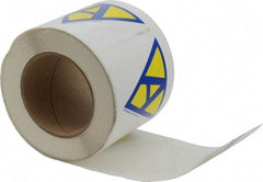 NMC - 4" Long x 4" Wide, Pressure-Sensitive Vinyl Safety Sign - Square, 0.004" Thick, Use for Hazardous Materials - Eagle Tool & Supply