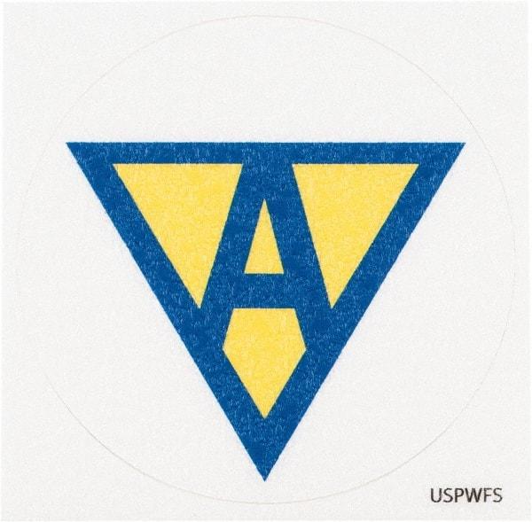 NMC - Pressure-Sensitive Vinyl Safety Sign - Round, 0.004" Thick, Use for Hazardous Materials - Eagle Tool & Supply