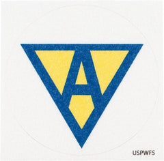 NMC - Pressure-Sensitive Vinyl Safety Sign - Round, 0.004" Thick, Use for Hazardous Materials - Eagle Tool & Supply