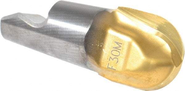 Seco - MM16 M07 Grade F30M Carbide Ball Nose Milling Tip Insert - TiAlN/TiN Finish, 2 Flutes, 5/8" Cutting Diam, 0.638" Depth of Cut, 0.724" Extension, 5/16" Cnr Rad - Eagle Tool & Supply