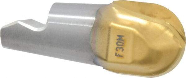 Seco - MM16 M07 Grade F30M Carbide Ball Nose Milling Tip Insert - TiAlN/TiN Finish, 2 Flutes, 0.63" Cutting Diam, 0.638" Depth of Cut, 0.724" Extension, 0.315" Cnr Rad - Eagle Tool & Supply