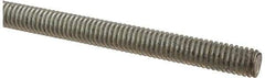 Made in USA - 5/16-18 UNC (Coarse), 2' Long, Low Carbon Steel Threaded Rod - Zinc-Plated Finish, Right Hand Thread - Eagle Tool & Supply