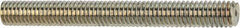 Made in USA - 7/16-14 UNC (Coarse), 2' Long, Low Carbon Steel Threaded Rod - Zinc-Plated Finish, Right Hand Thread - Eagle Tool & Supply