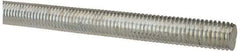 Made in USA - 9/16-12 UNC (Coarse), 3' Long, Low Carbon Steel Threaded Rod - Zinc-Plated Finish, Right Hand Thread - Eagle Tool & Supply