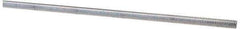 Value Collection - #8-32 UNC (Coarse), 6' Long, Low Carbon Steel Threaded Rod - Zinc-Plated Finish, Right Hand Thread - Eagle Tool & Supply