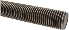 Made in USA - 1-1/4-7 UNC (Coarse), 2' Long, Low Carbon Steel Threaded Rod - Oil Finish Finish, Right Hand Thread - Eagle Tool & Supply